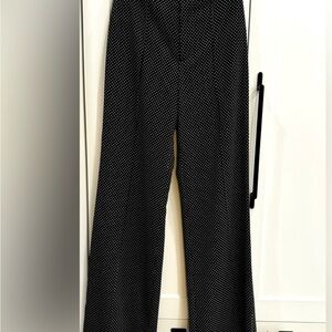 Alice + Olivia Navy and White Wide Leg Pants